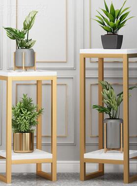 轻奢花架子客厅多层JIH落地靠式简现代阳台花墙置物架室内多约肉