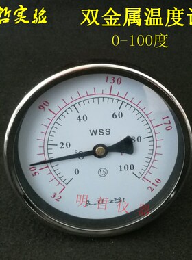 13006双金属片温度计工业双金属温度计初中物理实验器材教学仪器
