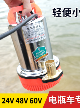 直流潜水泵12v 高扬程大流量电动车小型农田24v48v60v上海人民1寸