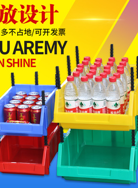 加厚组合式斜口箱周转箱元件盒蓝色红色配支住箱物料工具箱螺丝盒