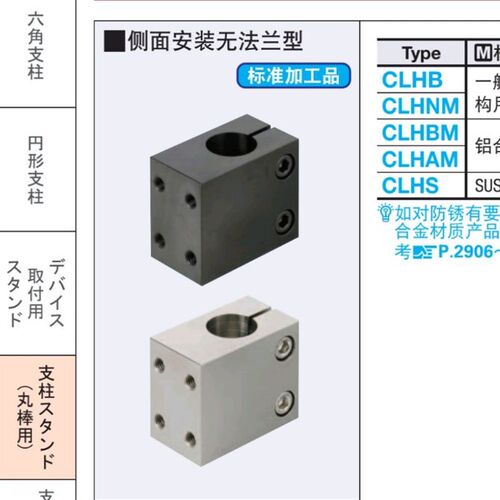 底座用支架 CLHB CLHNM CLHBM CLHAM CLHS 10 12 16 20 25 30 35