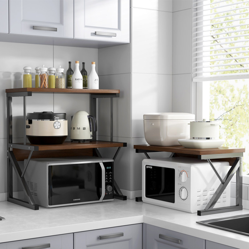 厨房微波炉置物架烤箱架子桌面储物架台面多层收纳架用品家用大全