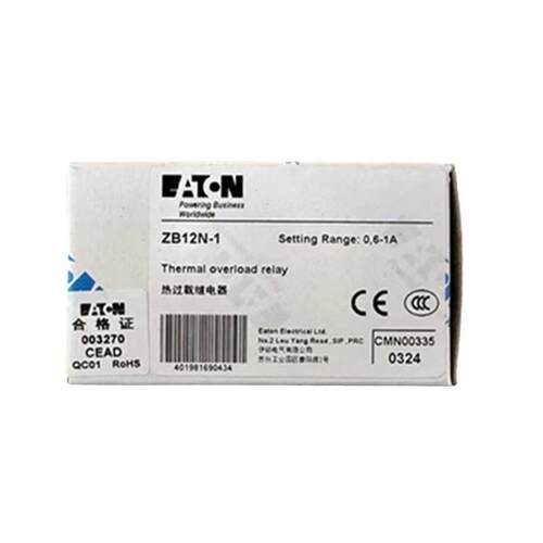 EATON/伊顿穆勒 ZB12N-1热过载继电器0,6-1A CMN00335