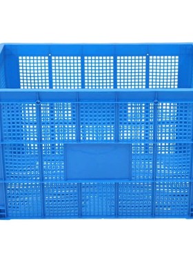 755塑料筐 大号周转框子PE蓝色新料水果蔬菜仓储物流配送胶框