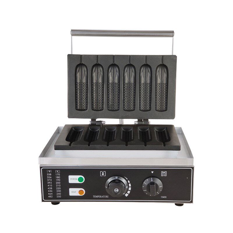 商用六格玉米棒香酥机烤肠机法式玛芬热狗棒机热狗机烤 小吃设备