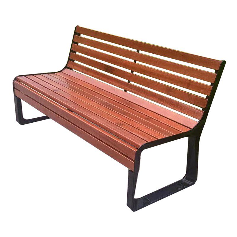 户外公园椅铸铁防腐实木塑木长椅室外休闲庭院别墅座椅铸铝长凳子