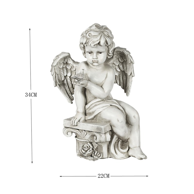 欧式仿古色花园天使雕塑创意摆设园林庭院装饰工艺品树脂摆件