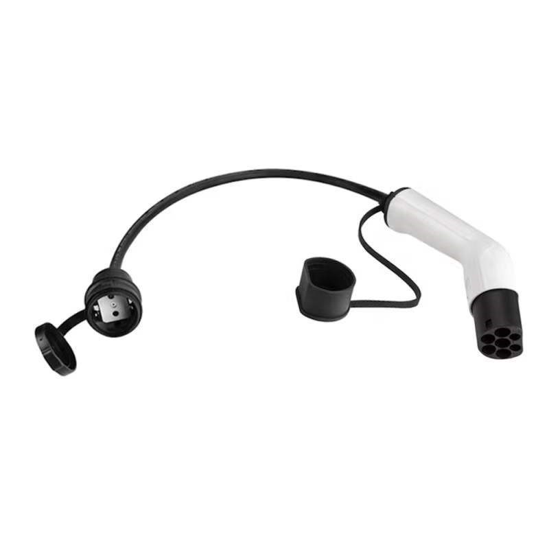 欧标16A新能源汽车充电线缆Type 2 to Schuko soket EV充电转接线