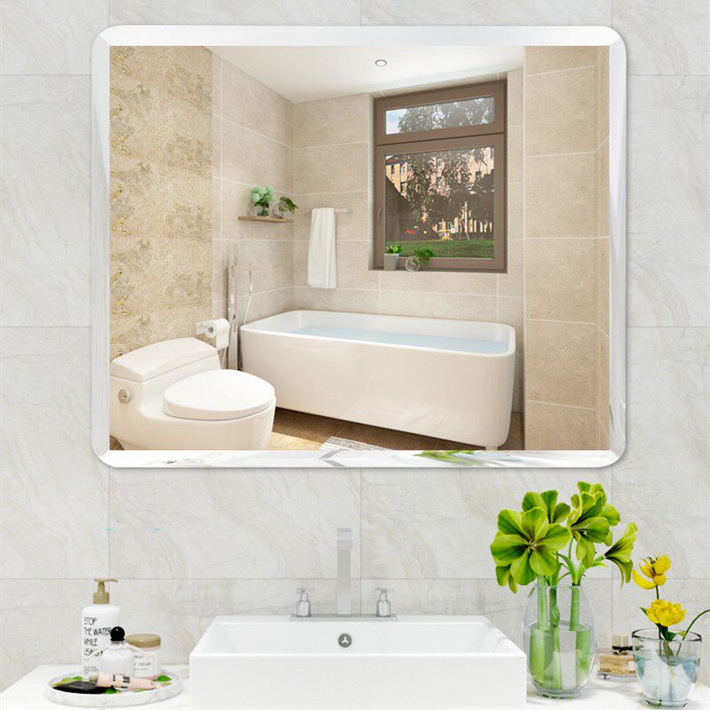 全身镜子贴墙自粘卧室家用墙面化妆玻璃贴片等身换衣贴柜门浴室镜