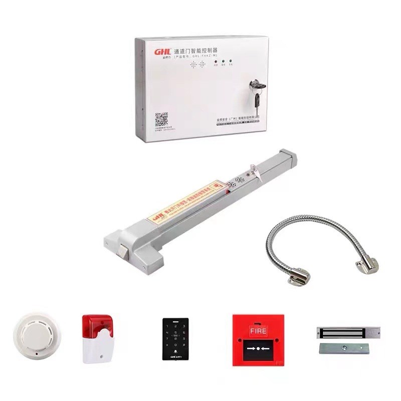 金捍力门禁安消一体语音报警逃生门锁系统A方案常闭式防火门控制