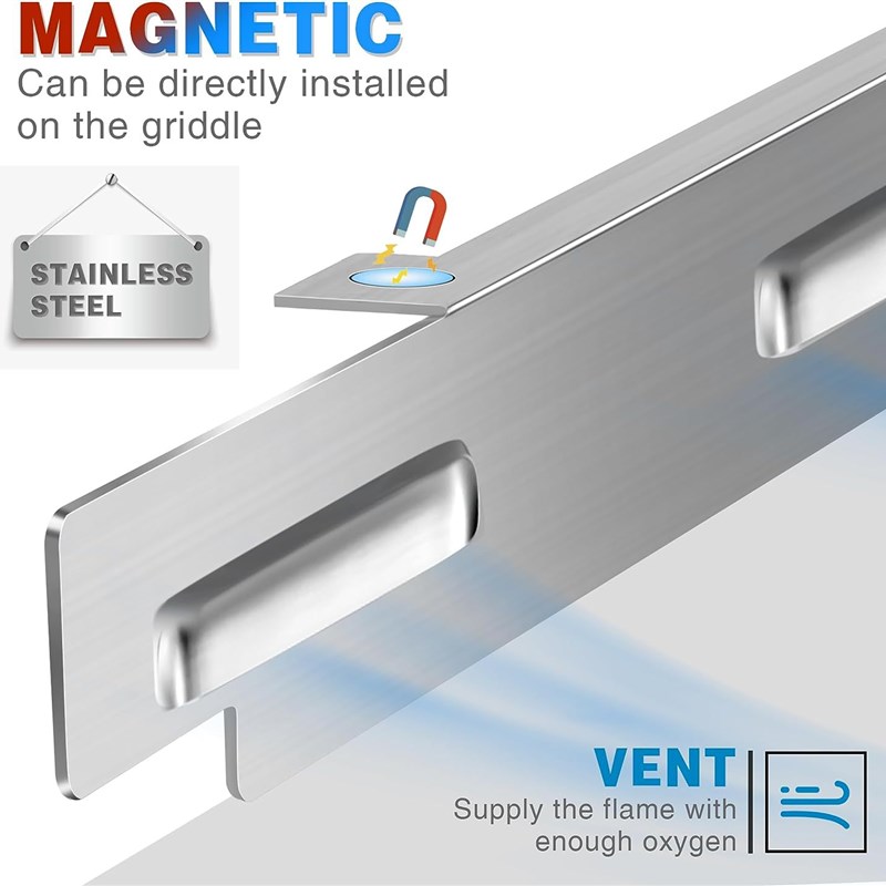 17 22 28 36英寸防风罩430不锈钢防风屏侧架烧烤架配件烧烤挡风板