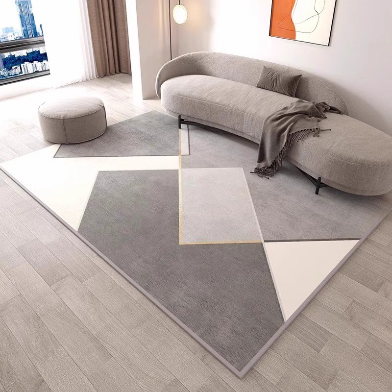 地毯客厅意式现代沙发茶几毯卧室轻奢简约高级办公室素色新款地垫