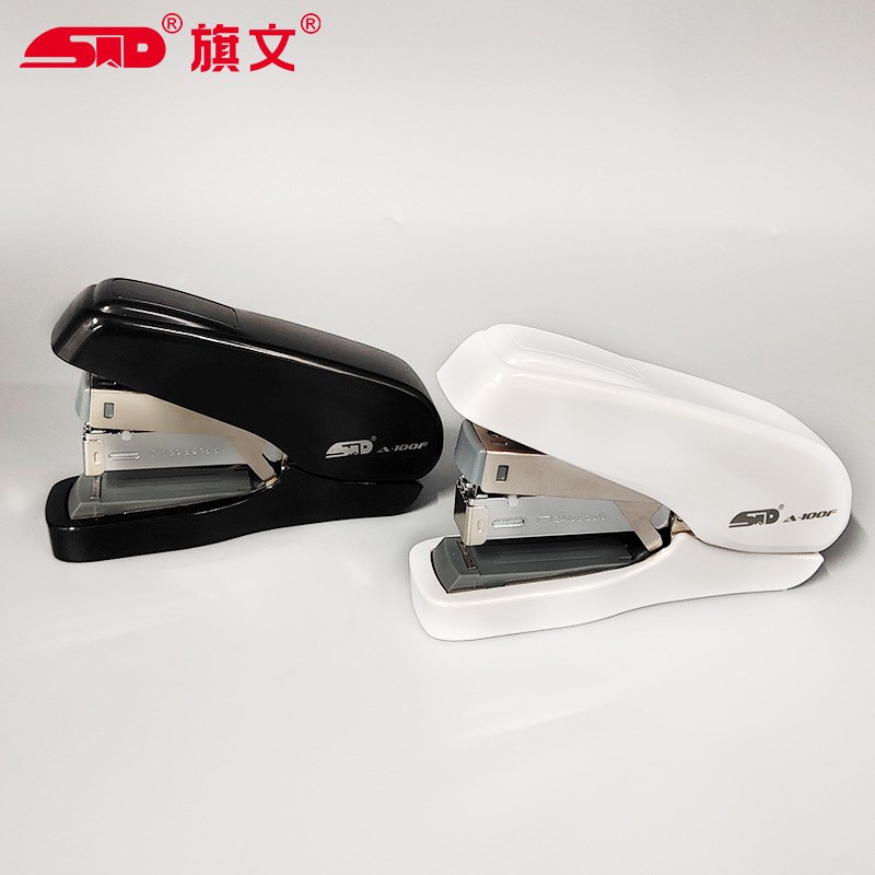 旗文A-100F中号型订书机 商务办公12号省力订书器 通用平针订书机