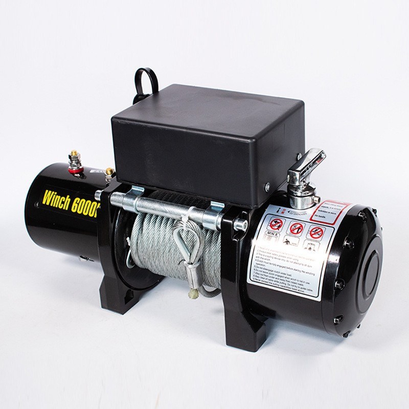 车载吊机电动绞盘4000磅自救越野车汽车绞盘24V牵引器拖车电绞盘
