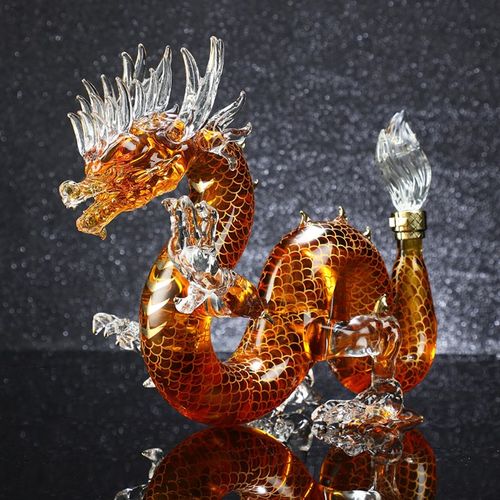 十二生肖龙型玻璃泡酒瓶 高硼硅耐热加厚玻璃泡酒瓶空心动物酒瓶