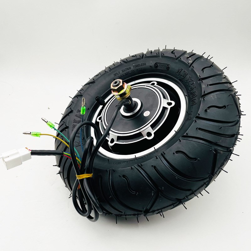 10寸毂刹滑板车电动车电机轮毂电机36V10寸滑板电机带13*5.00-6轮