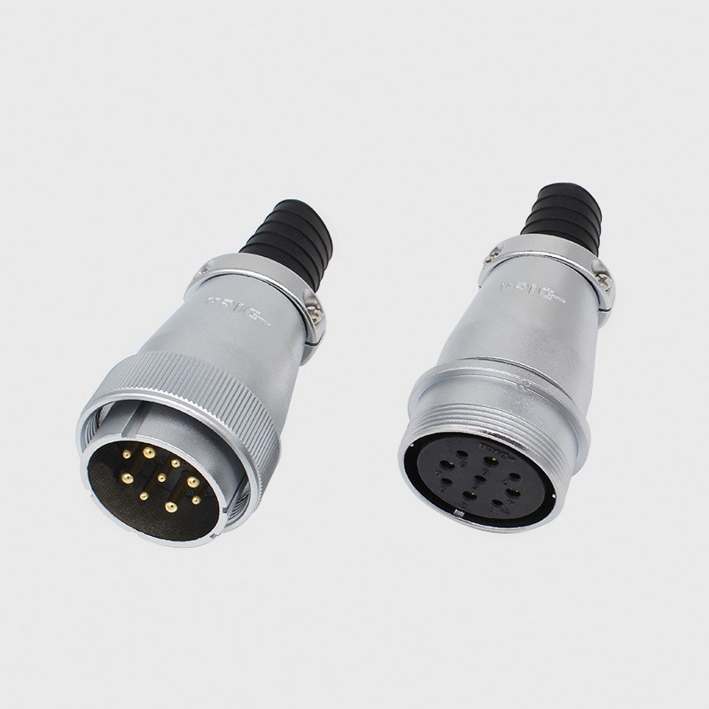对接WS40航空插头DS40-5/9/15/16/16B/26/31芯DLEN工业TP连接器TQ