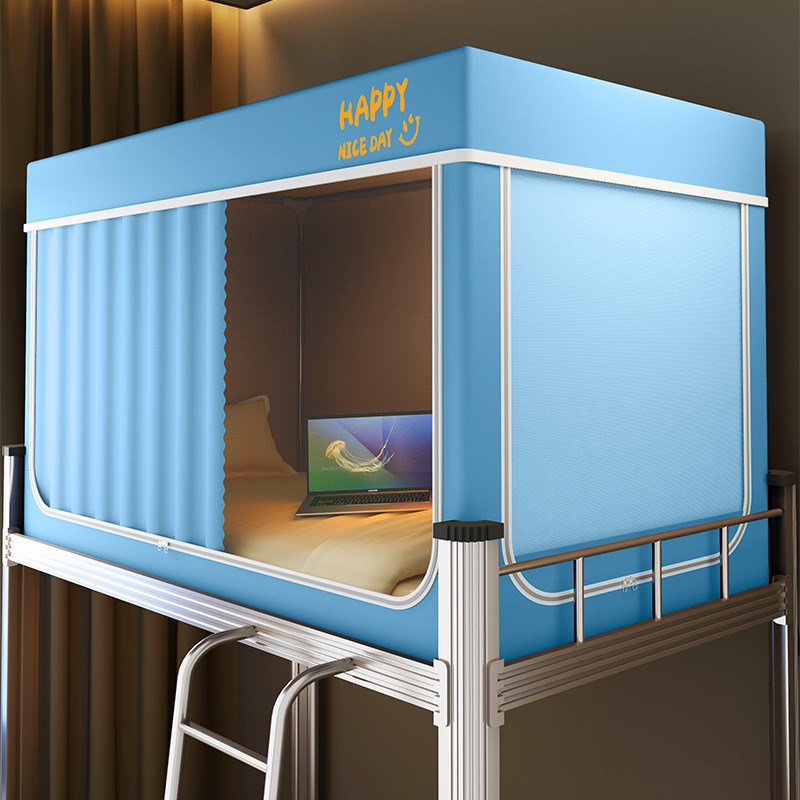 遮光床帘蚊帐一体式宿舍专用大学生寝室全包封闭上铺上下铺单人床