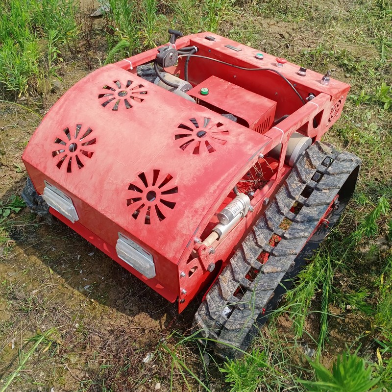 遥控履带割草机 16马力边坡园林开荒汽油碎草机 远程遥控除草机