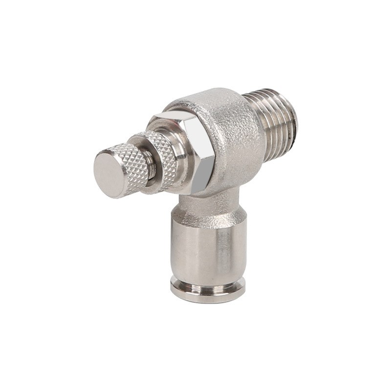 304不锈钢LSA8管道节流阀SL6-M5可调气动接头调速阀SA10-04快装