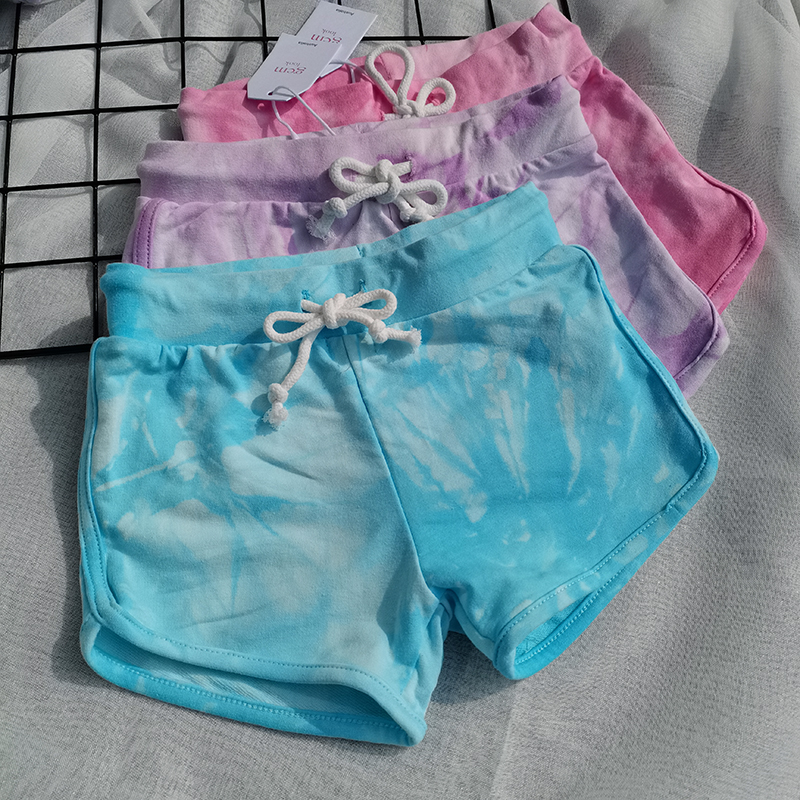 夏季短裤全棉女童扎染热裤