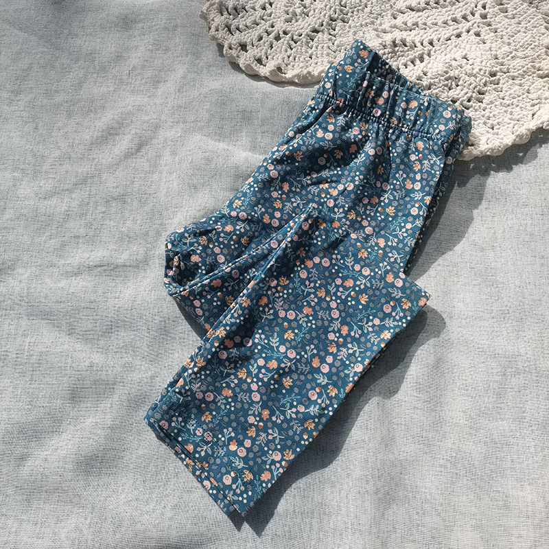 3件包邮 法单 思~女童 春秋 蓝色碎花小花 打底裤 修身长裤,童装/婴儿装/亲子装,裤子,淘宝优惠券,粉丝福利购,淘宝优惠卷