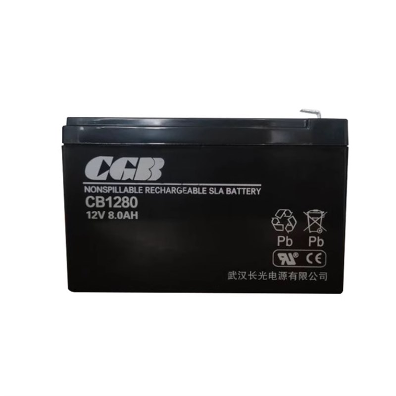 长光CGB铅酸蓄电池CB1280 12V8AH消防电梯 机器内置UPS电源免维护