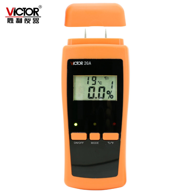 胜利 木材水分测试仪VC2GA  木板潮湿度检测仪 测湿仪 测木才
