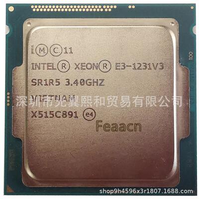 lntel至强 E3-1231V3 SR1R5 3.40GHZ LGA1150 80W 四核