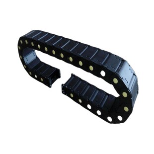 定制工程塑料拖链可配分隔片线槽 电缆保护链全封闭尼龙坦克拖链