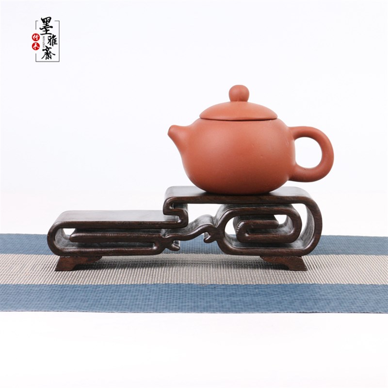 木瓶茶壶茶杯茶具底座实木工艺品装饰木制底