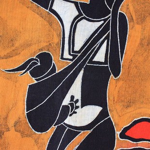 蜡染画顶罐云南特色民族工艺品家居装饰壁画苗族背景画手工棉布画