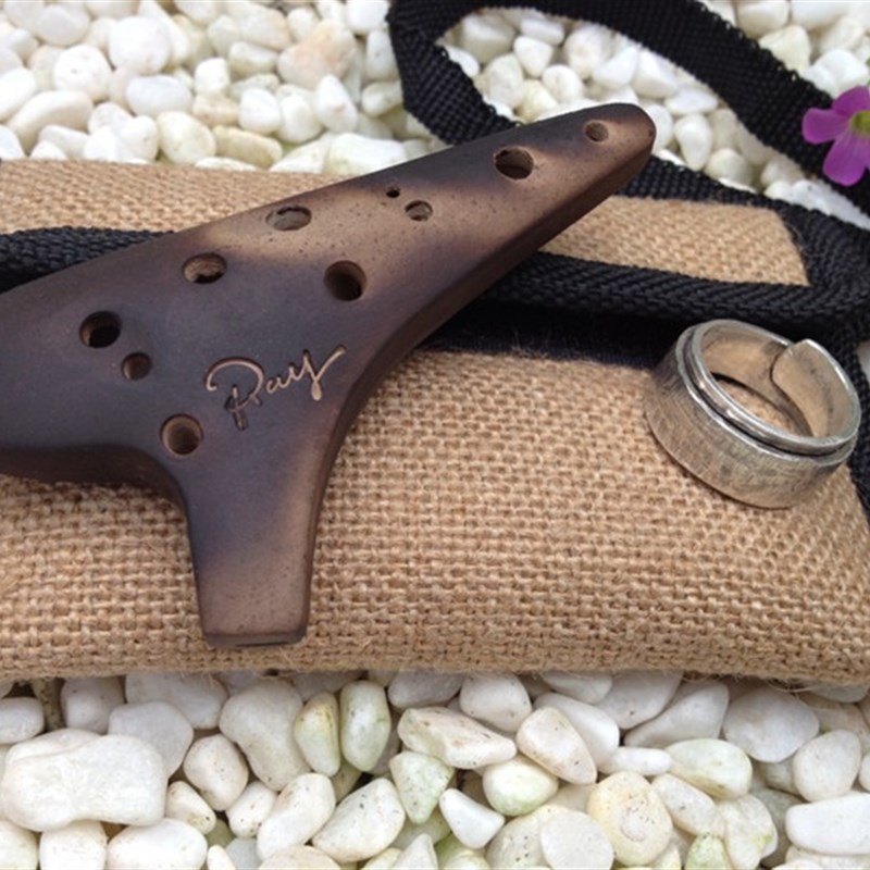 子雷陶笛孔F陶笛素烧大漆工艺装饰迷你超高音