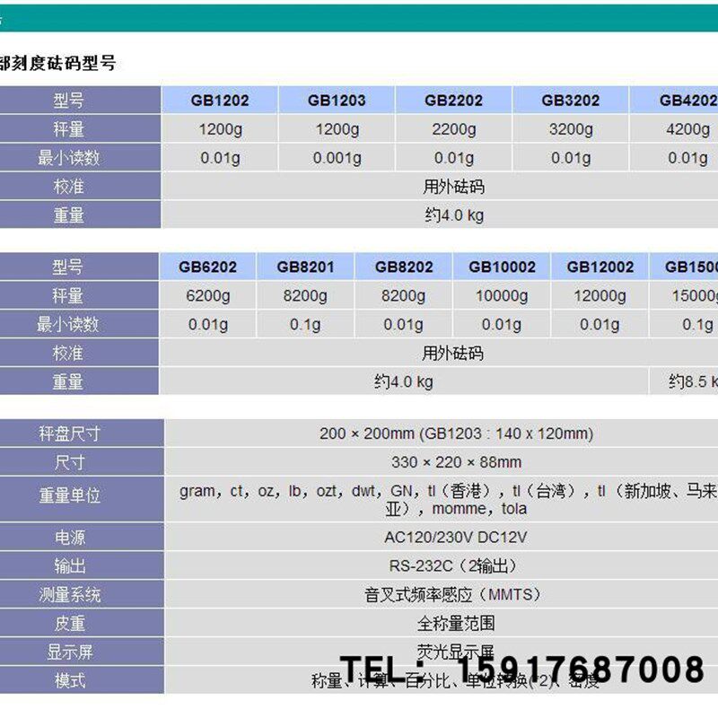 日本SHINKO新光GB10002 GB12002 GB15001;GB16001电子称 电子天平