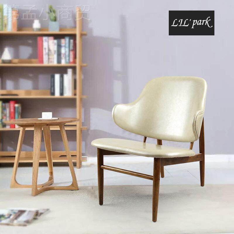 北欧木头沙发椅子人现单CS011大代简卧室美式厅乡约村水曲柳咖啡