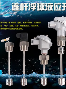 定制伊莱科液位连杆浮球开关1寸牙带赫斯曼接线盒1A1单双水位110V