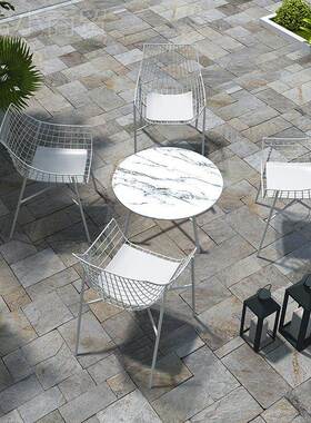 代户外金桌椅组合售楼部洽谈属桌椅阳台庭院休63218闲现铁艺组桌