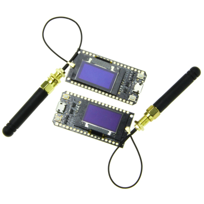 TTGO LORA32 868 / 915Mhz ESP32  0.96英寸OLED蓝屏蓝牙WIFI带线