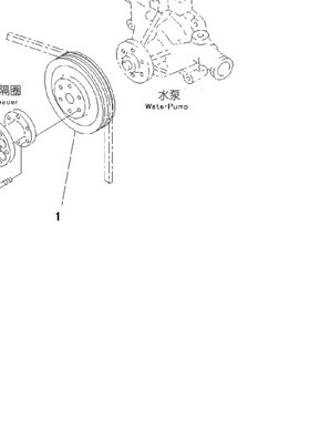 小松挖掘机PC60/70/110/120/130-7-8MO风扇皮带改小轮加两条皮带