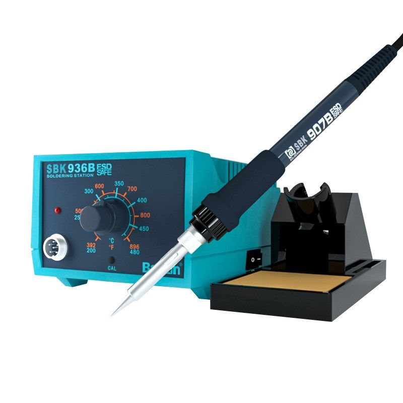 白光BAKON数显可调恒温SBK936b焊台936D+烙铁架手柄维修电焊台