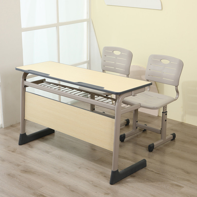 学校辅导班课桌椅培训桌子中小学生教室双人单人长条桌补习班书桌