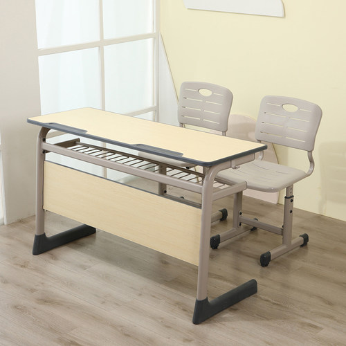 学校辅导班课桌椅培训桌子中小学生教室双人单人长条桌补习班书桌