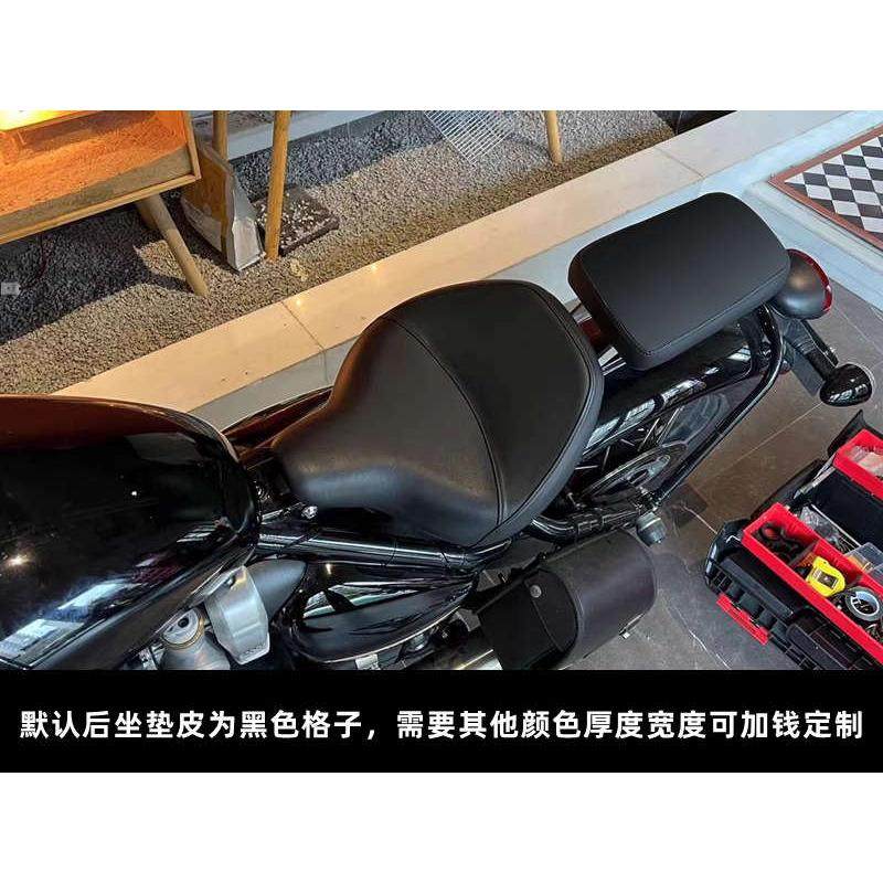 凯旋bobber改装覆古双人坐垫快拆后座TH款尾灯转向灯后靠背配件
