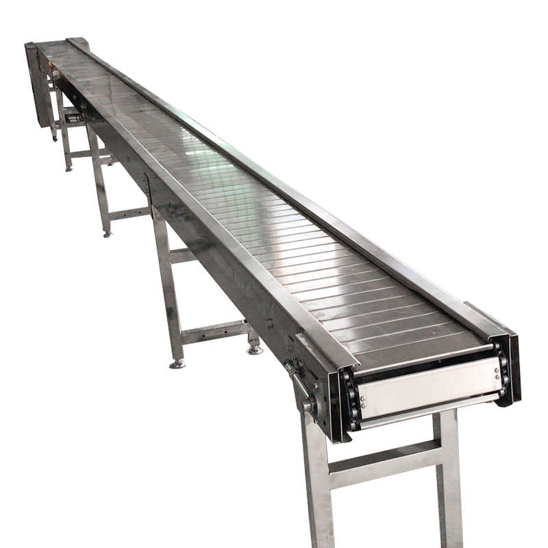 传送机不锈钢板柔性炼pom线转弯炼平顶炼板塑料网蓝色板输送机炼