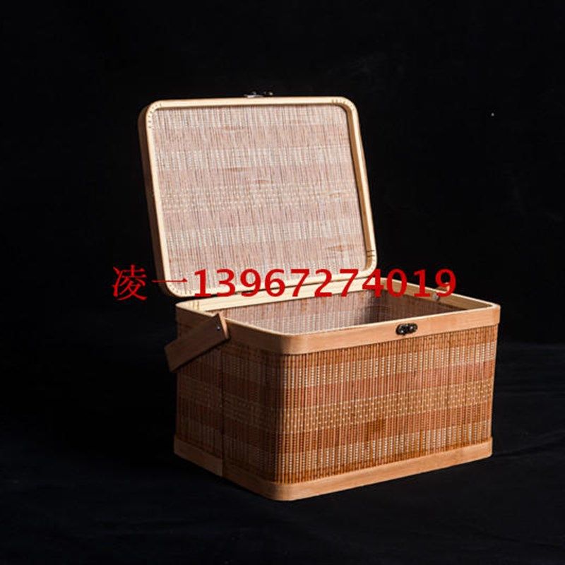 竹篮竹编包装高档小方篮端午粽子礼盒食品水果礼品盒中秋年货篮子