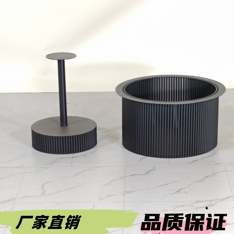 铁艺组合碳素钢支架岩板支架大理石架子木板桌脚W底座轻奢现代