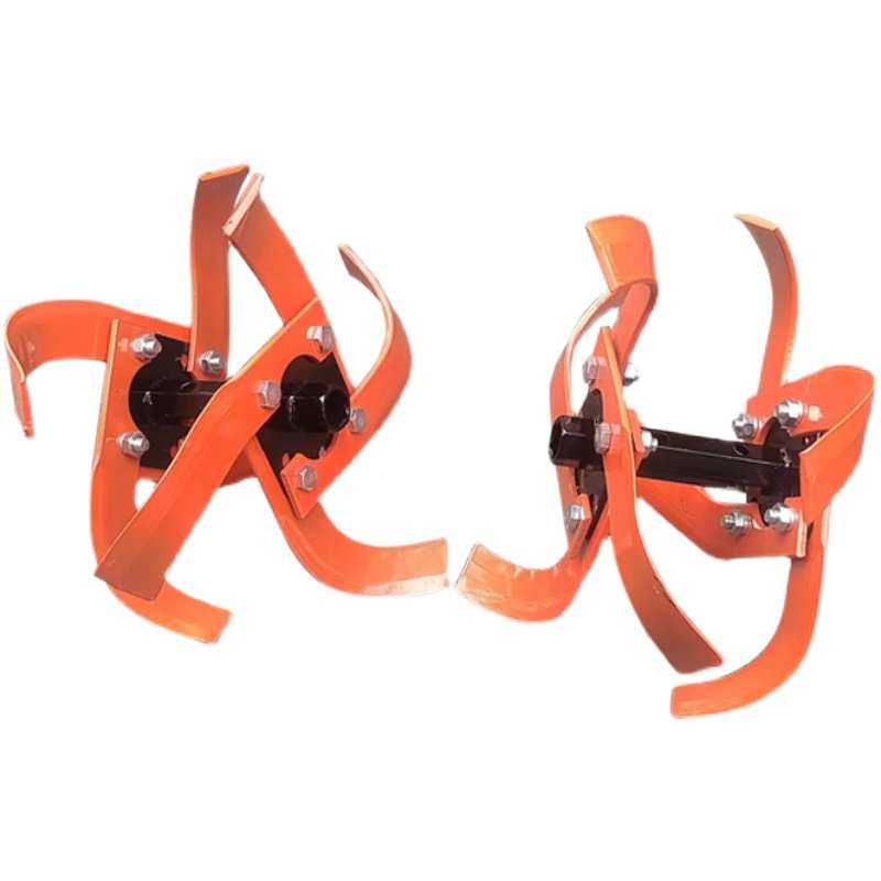 微耕机旱地刀总成2组4片旋耕刀农机具犁田松土小型耕田机配件大