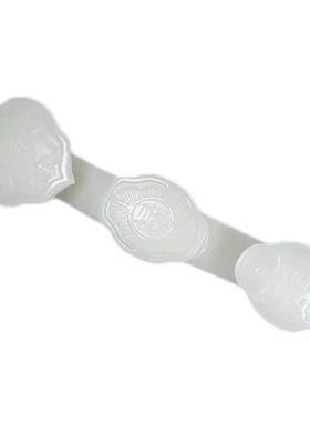 玉如意天然阿富汗白玉招财福禄寿如意摆件客厅玄关办公室开业礼品