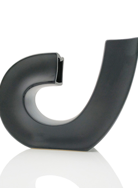 现代极简白色异形符号花器样板房售楼处民宿酒店玄关简约装饰摆件