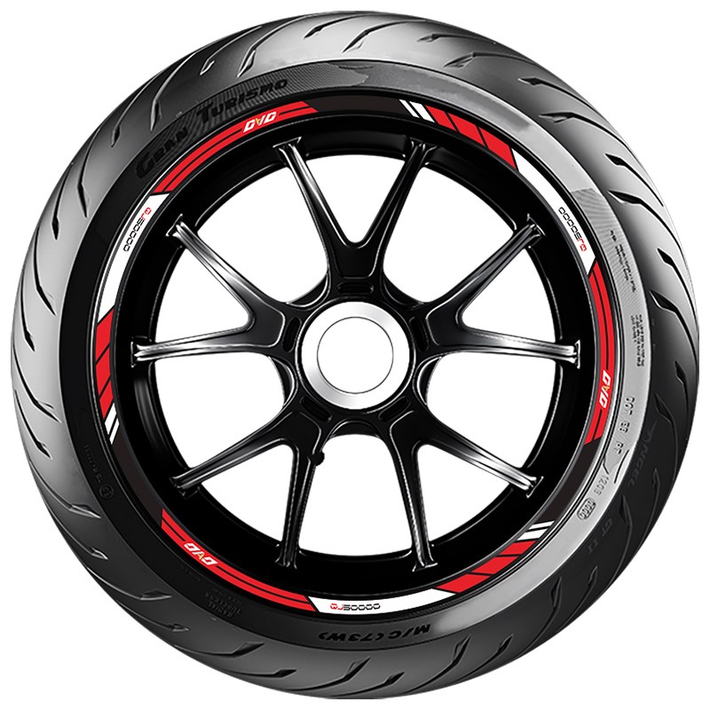 适用钱江OcAO电动车仿赛轮毂贴个性装饰反光贴纸车贴电摩改装5000